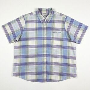 Cabin Creek Women's 24W Plaid Button Up Shirt Short Sleeve Wrinkle Free Purple